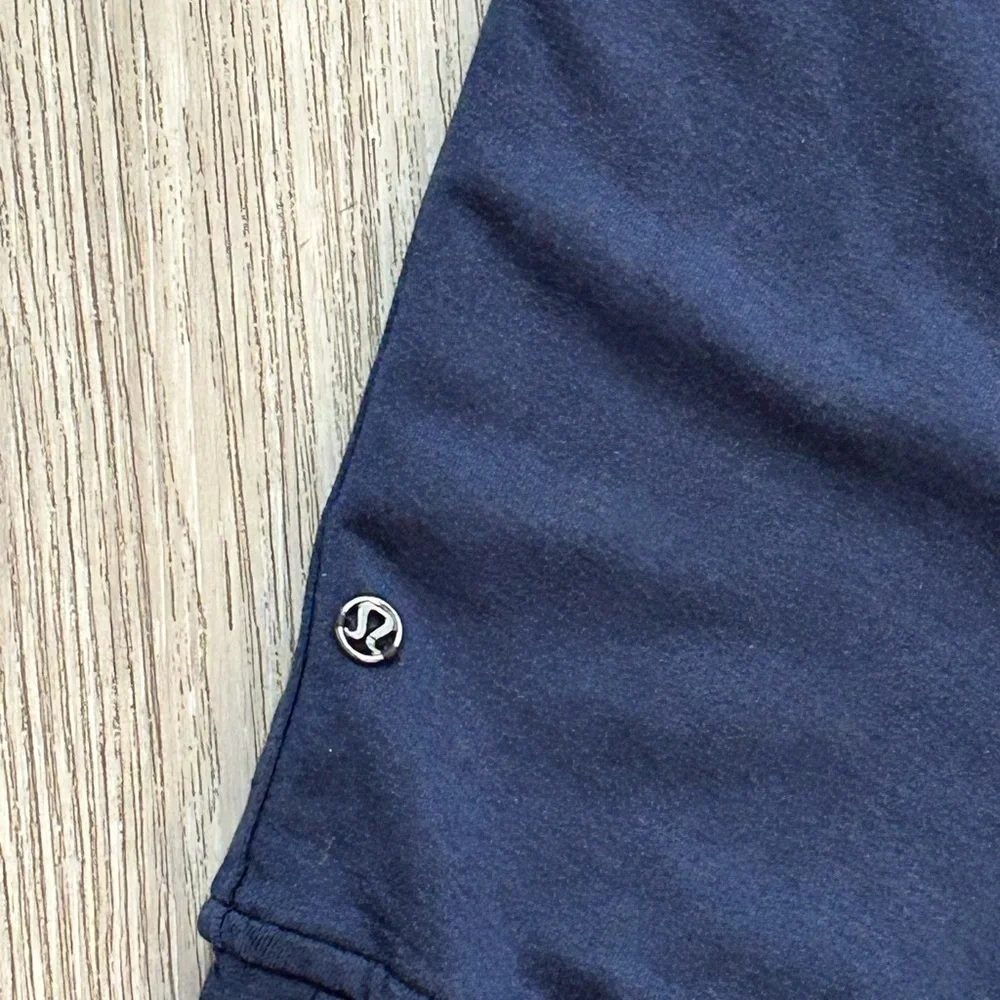 Lululemon Navy Blue Joggers Pants With Zipper Pockets and Stretch Waistband - Picture 7 of 10